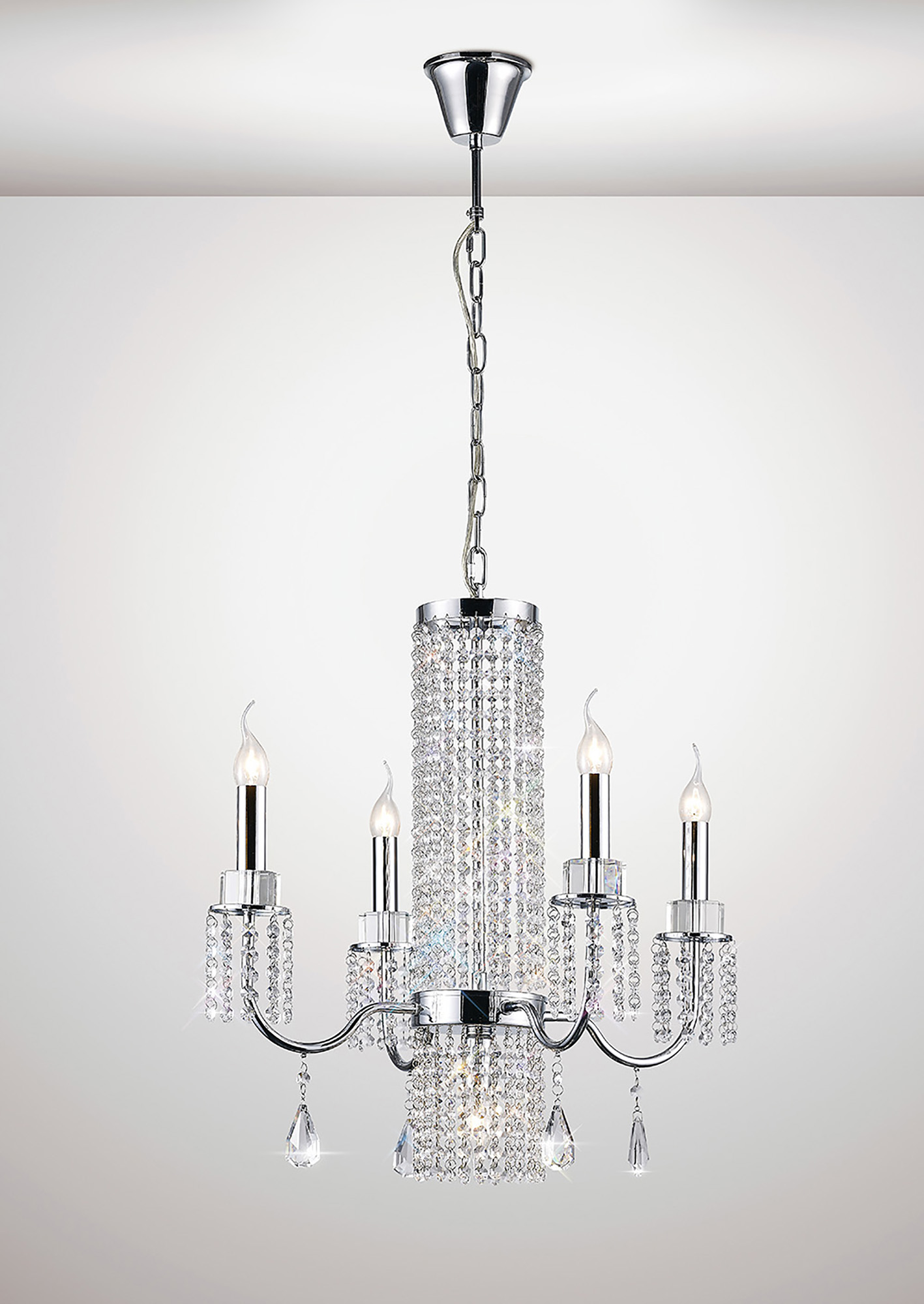 IL31542  Emily Crystal Chandelier 5 Light